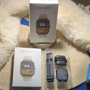 Black Smartwatch w/ Silicone Band - Everyday Health & Notification Companion $35